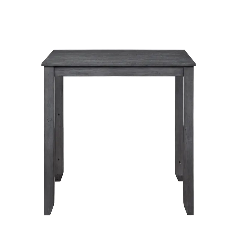 Heston 36" Storage Counter Table Set W/2 Chairs-Gray