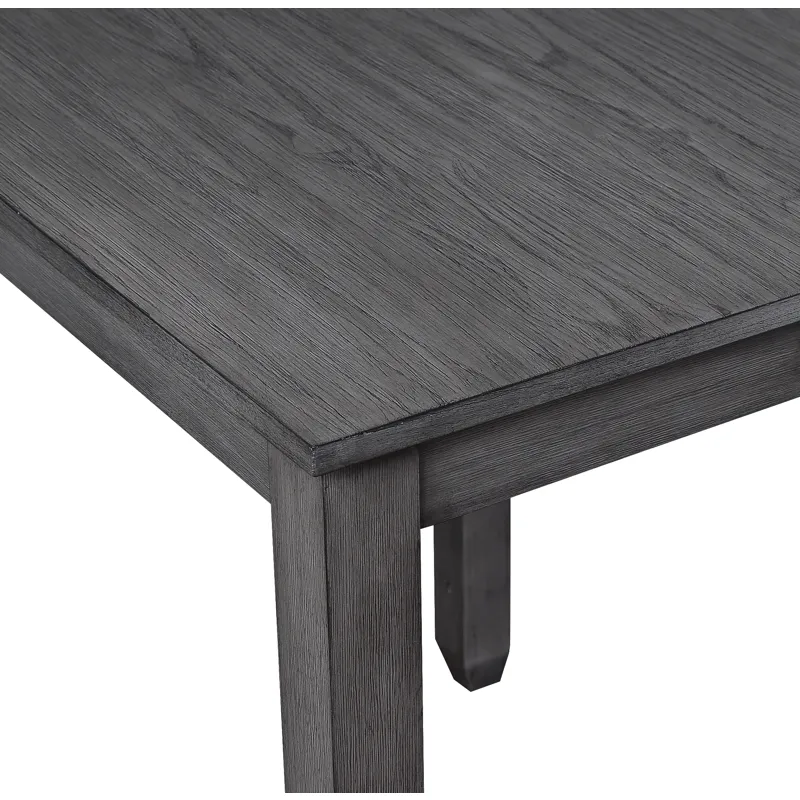 Heston 36" Storage Counter Table Set W/2 Chairs-Gray