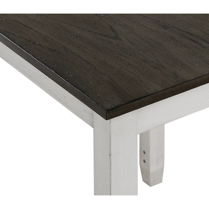 Heston 36" Storage Counter Table Set W/2 Chairs-White/Gray