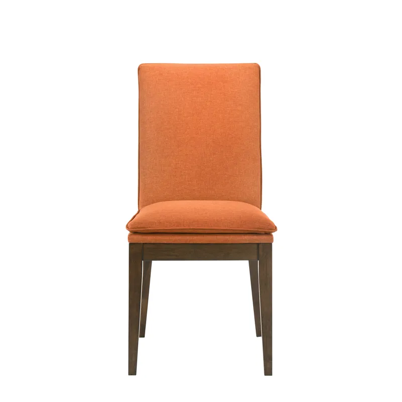 Maggie Dining Chair W/Terra Cotta Cushion-Walnut