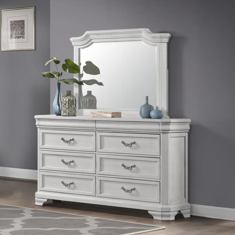 Lyndhurst Landscape Mirror Vintage White