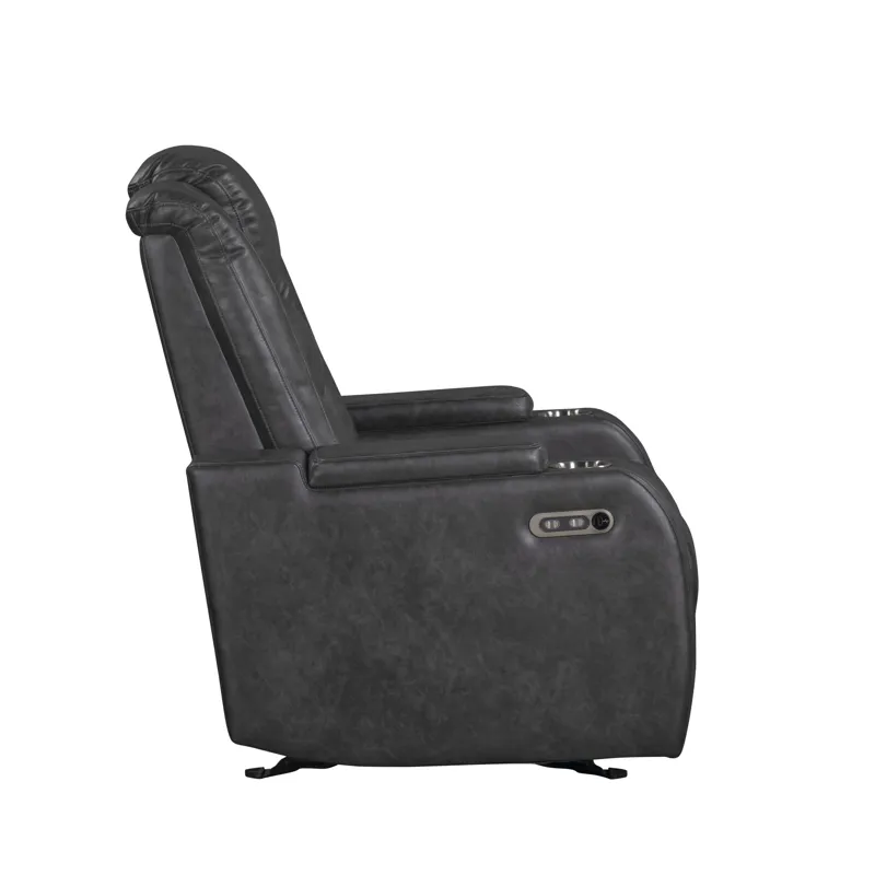 Chester Glider Recliner W/Power Headrest & Footrest-Gray