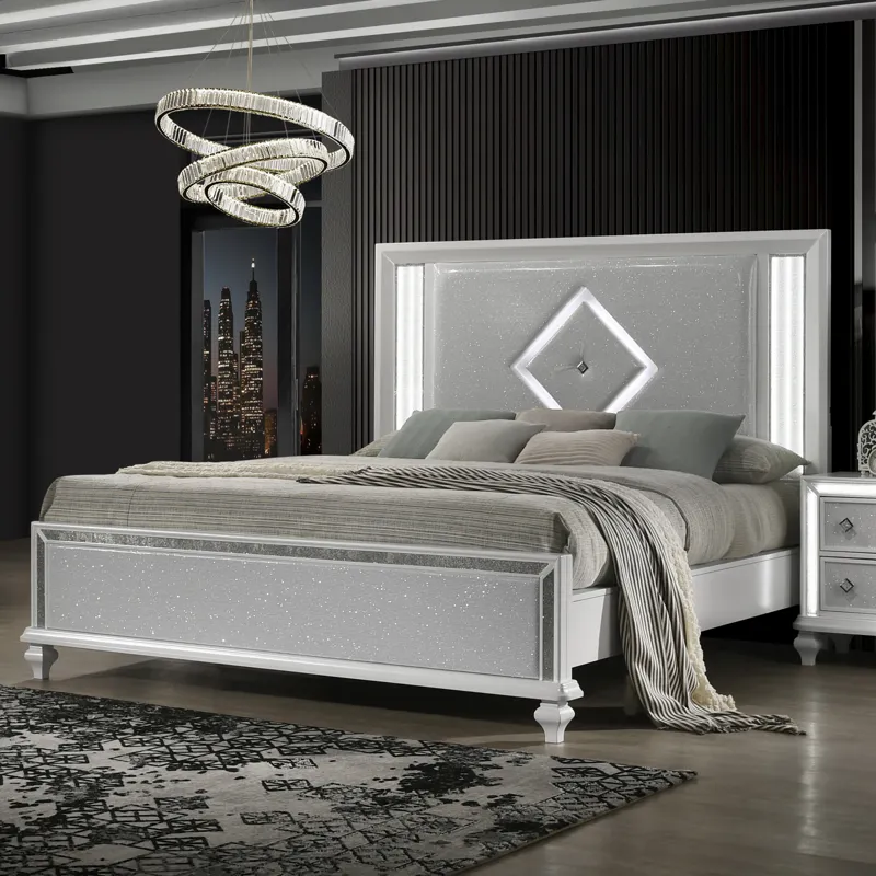 Stardust Footboard & Slats-White - King/California King