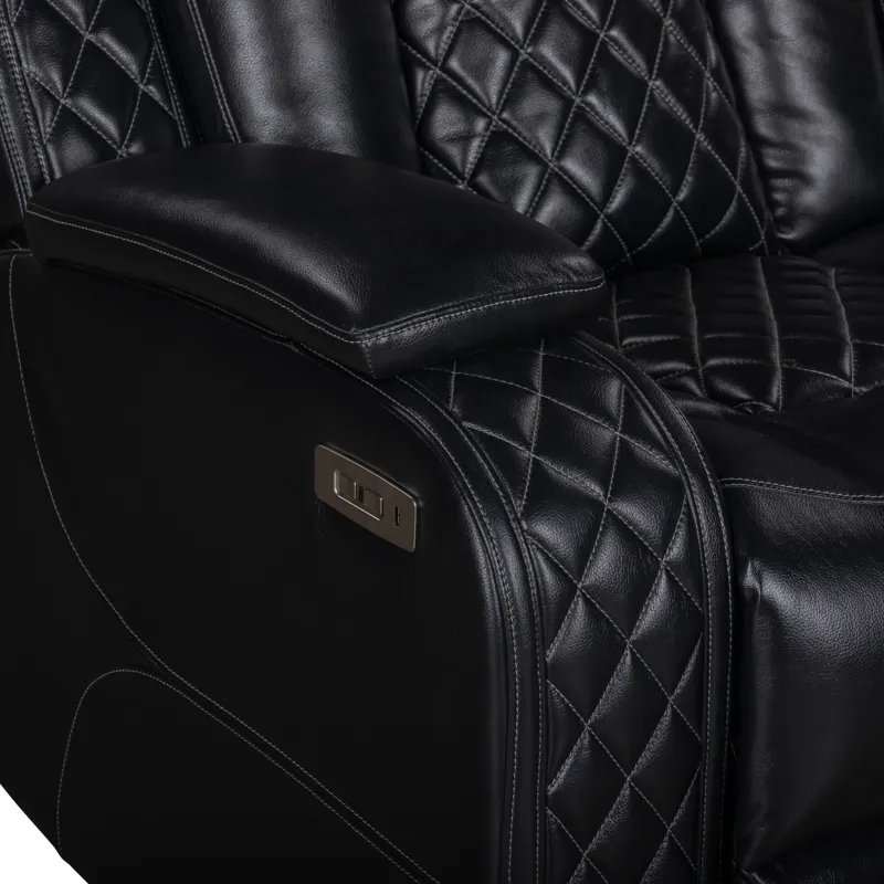 Orion II LAF Sofa W/Power Footrest & Headrest-Black