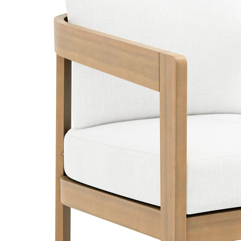 Wesley Patio Club Chair W White Cushion