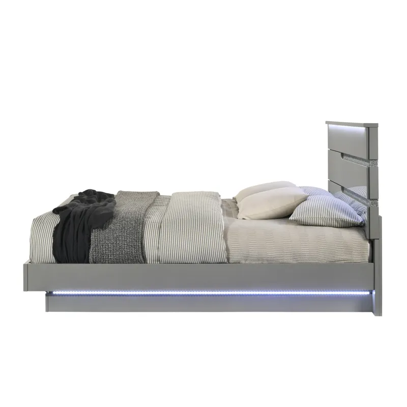 Paradox Platform Bed Headboard-Gray - Queen