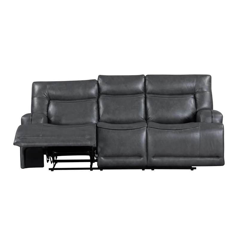 Titan Sofa W/Dual Recliner-Gray