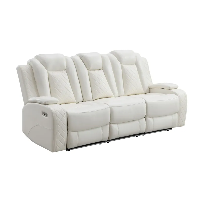 Orion II Sofa W Power Footrest & Headrest-White