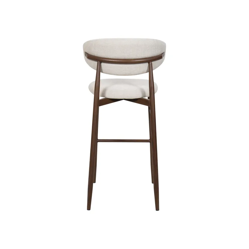 Royce Bar Chair W/Walnut Metal Frame Beige(2 Per Carton)