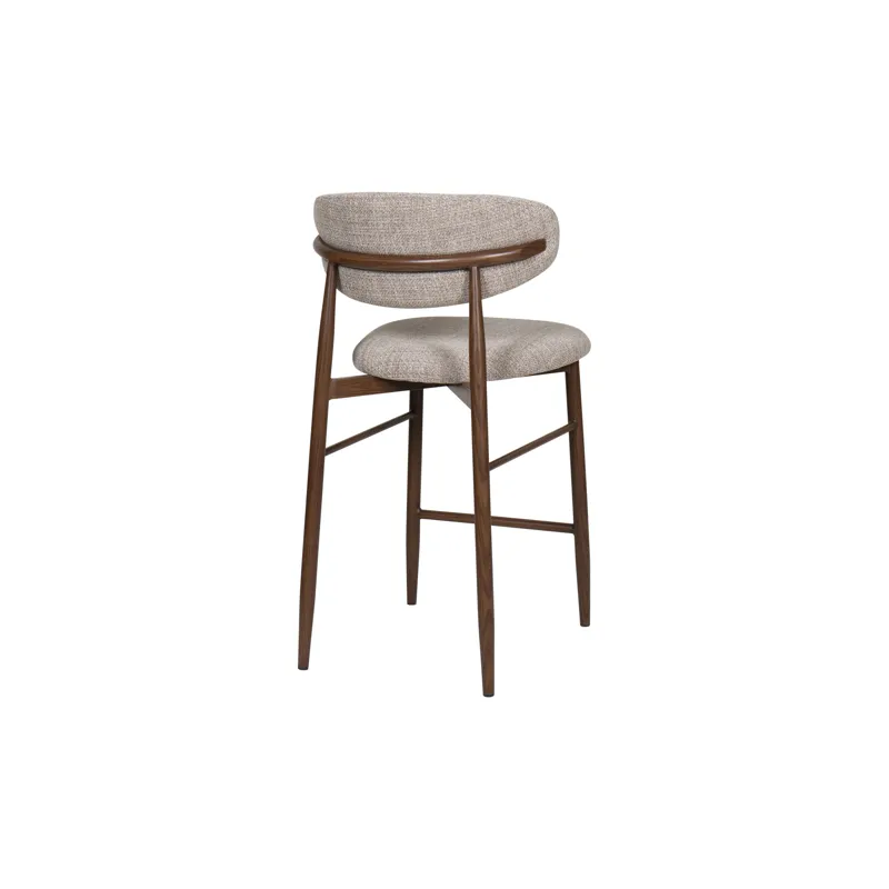 Royce Counter Chair W/Walnut Metal Frame-Toast(2 Per Carton)
