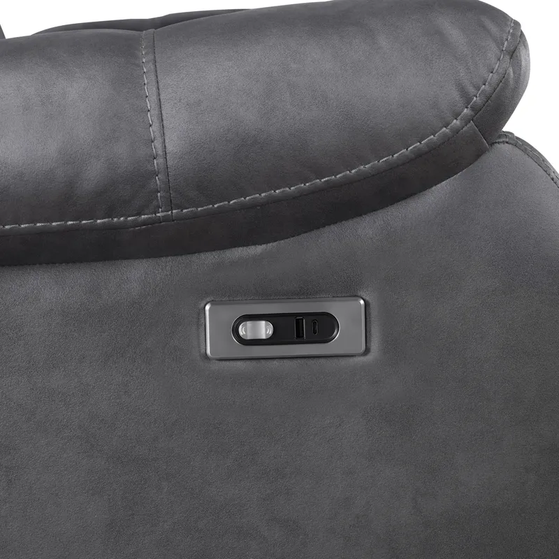 Morello Sofa W/Power Footrest Gray