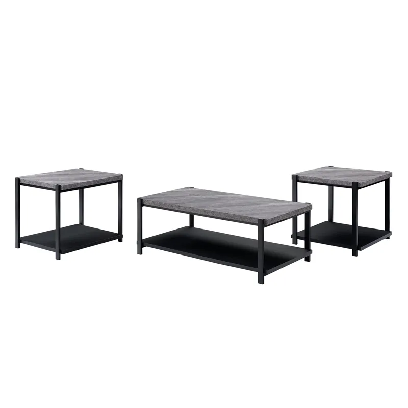 Linea 3 PC Occasional Set 1 Coffee & 2 End Tables-Dk Gray F