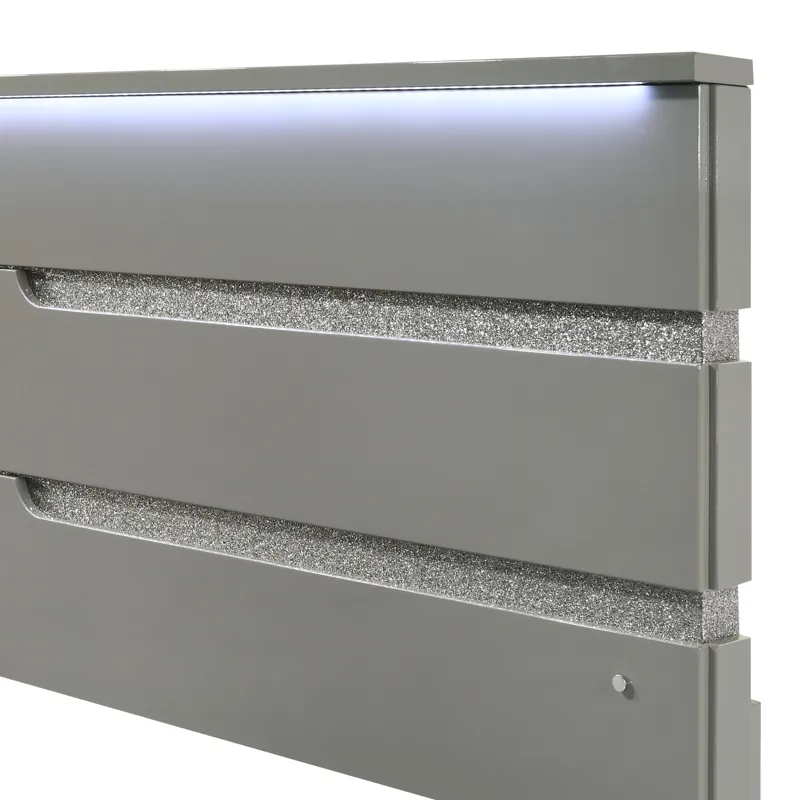 Paradox Platform Bed Rails & Slats-Gray - California King