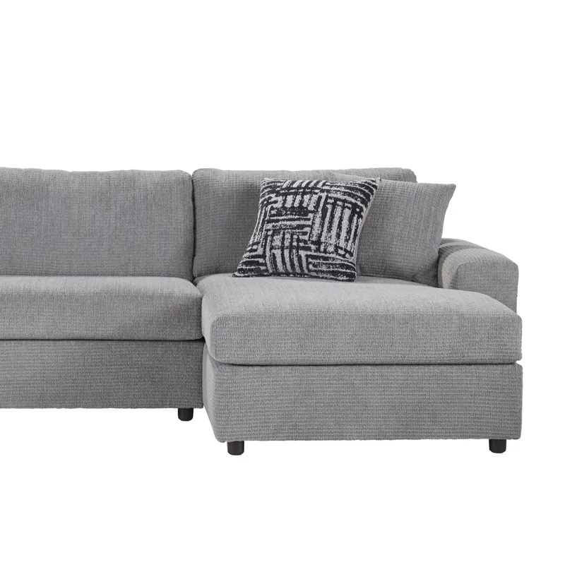 Tristan RAF Chaise W/2 Accent Pillows-Shadow Gray