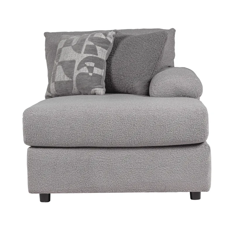 Remi RAF Chaise W/2 Accent Pillows-Light Gray