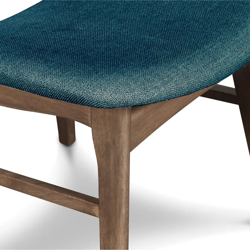 Oscar Chair With Forest Green Cushion-Walnut