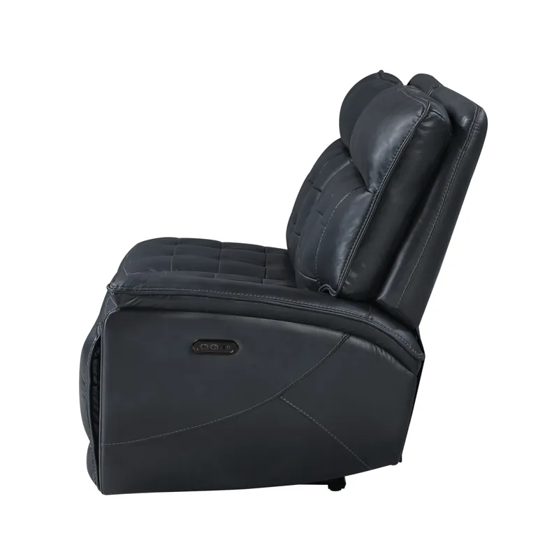 Warner RAF Loveseat W/1 Power Footrest And Headrest-Black