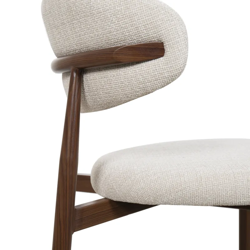 Royce Side Chair W Walnut Metal Frame-Beige(2 Per Carton)