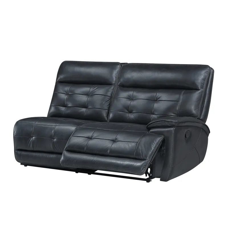 Warner RAF Loveseat W/1 Recliner-Black