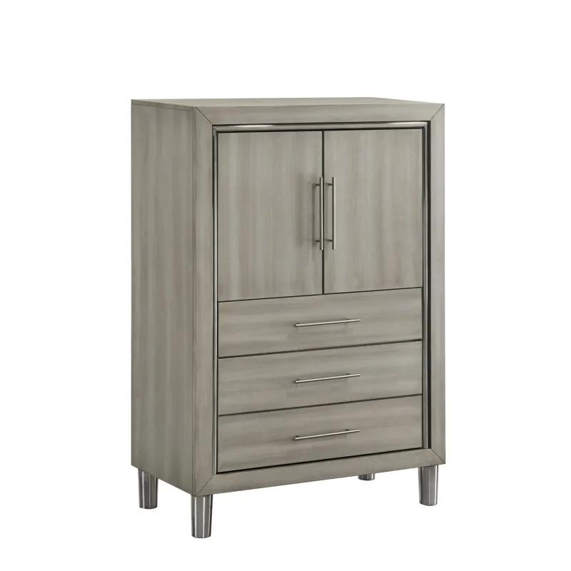 Lennox Door Chest With LED Light-Gray