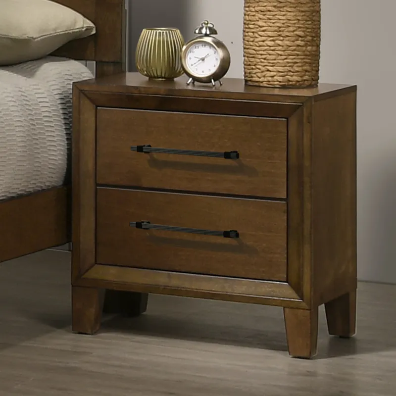 Ballard 2 Drawer Nightstand-Walnut