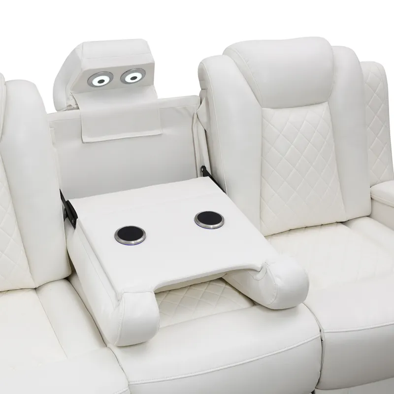 Orion II Sofa W Power Footrest & Headrest-White