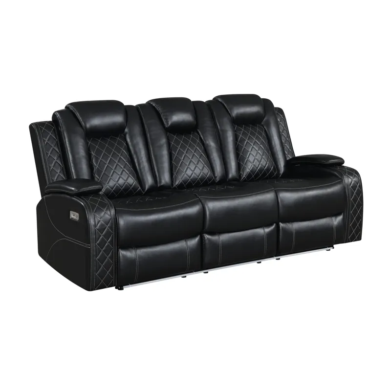 Orion II Sofa W Power Footrest & Headrest-Black