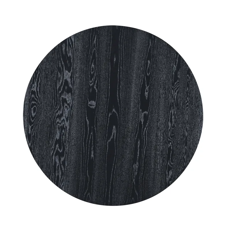Tate Round One Drawer Coffee Table-Black