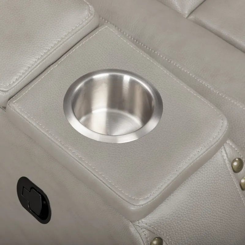 Breckenridge II Sofa W/Dual Recliner-Lt Gray