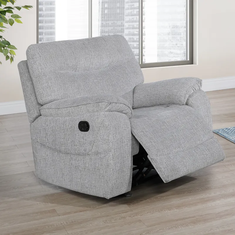 Chablis Glider Recliner W/Heat & Massage-Mist Gray