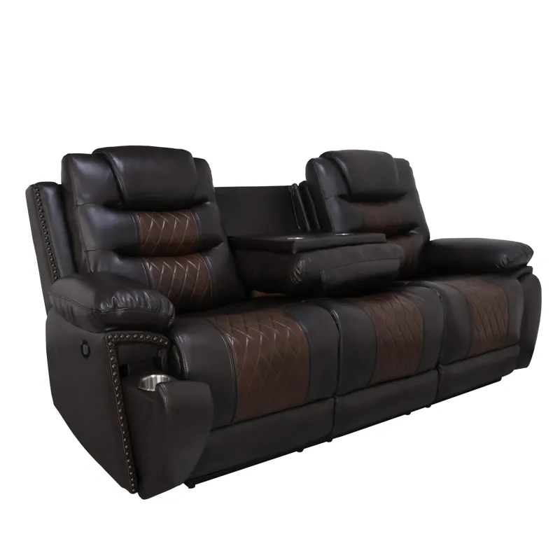 Nikko Sofa W/Power Footrest-Brown