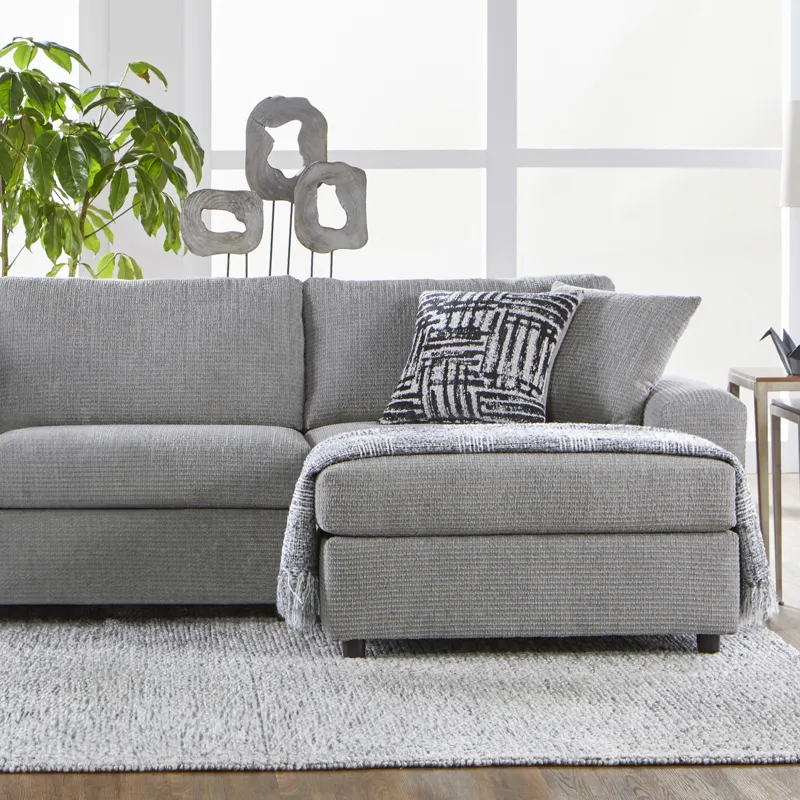 Tristan RAF Chaise W/2 Accent Pillows-Shadow Gray