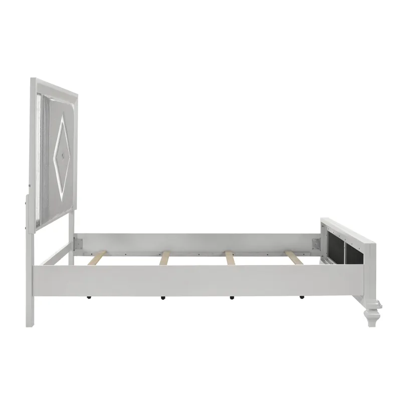 Stardust Side Rails-White - Queen/King