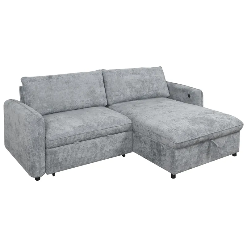 Finn Storage Chaise-Gray