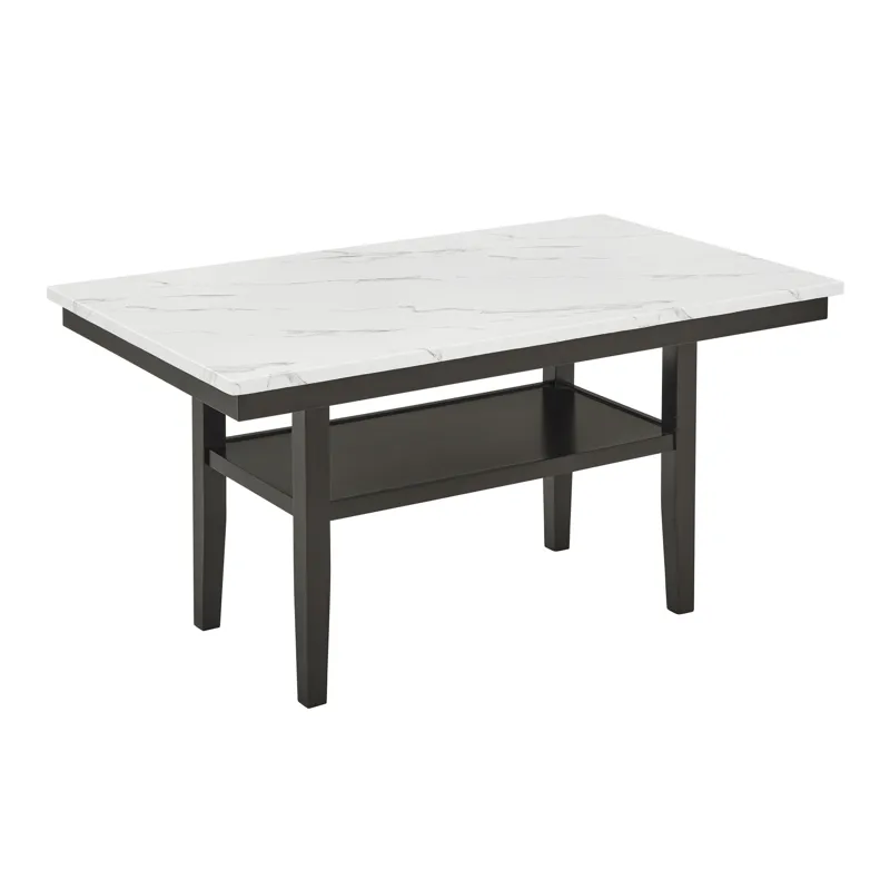 Carissa 60" Rectangle Dining Table W/Storage Shelf