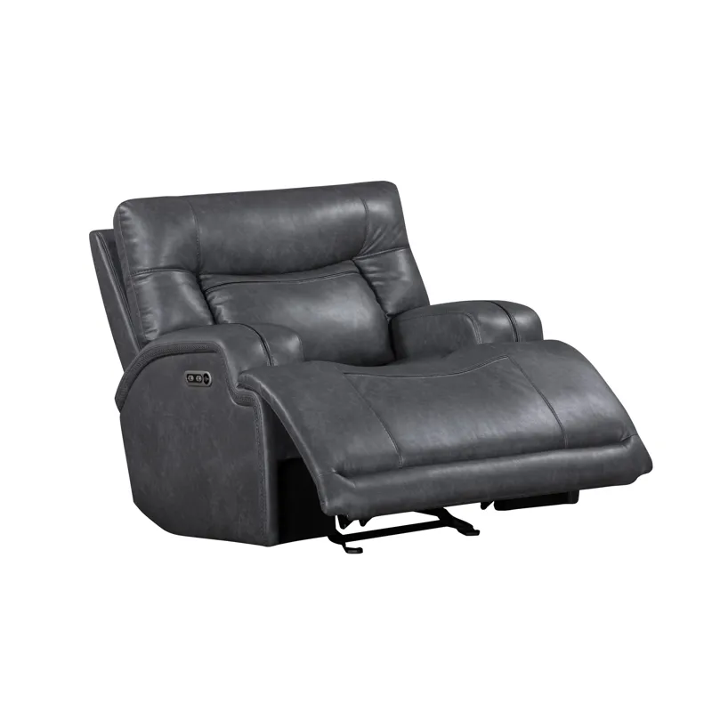 Titan Glider Recliner W/Power Headrest & Footrest-Gray