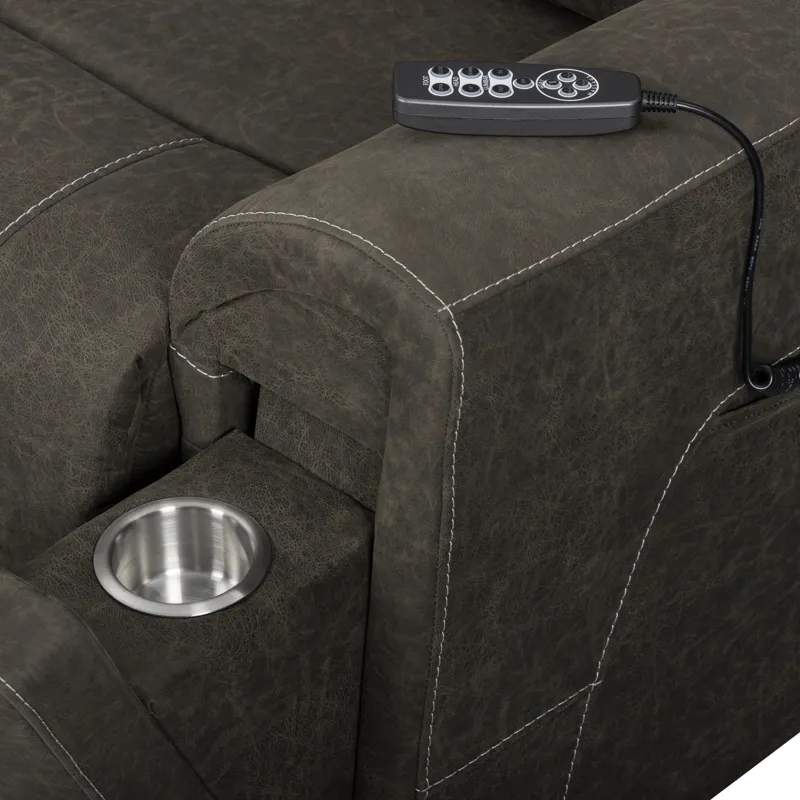 Gaia RAF Recliner W/Power Headrest,footrest,massage, Heat-Sable