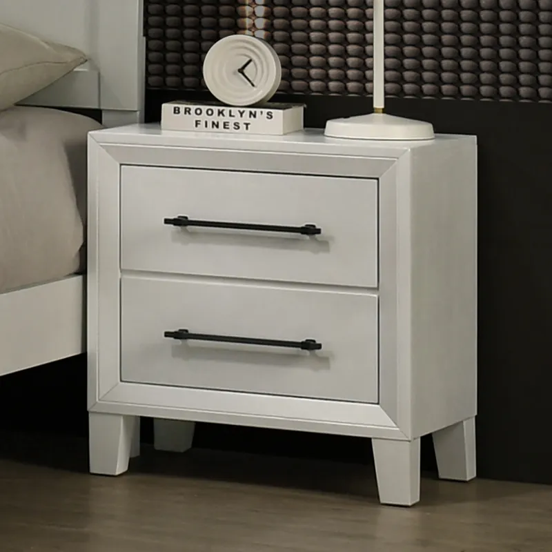 Ballard 2 Drawer Nightstand-White
