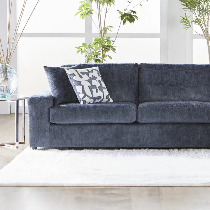 Tristan LAF Loveseat W 2 Accent Pillows-Indigo Blue