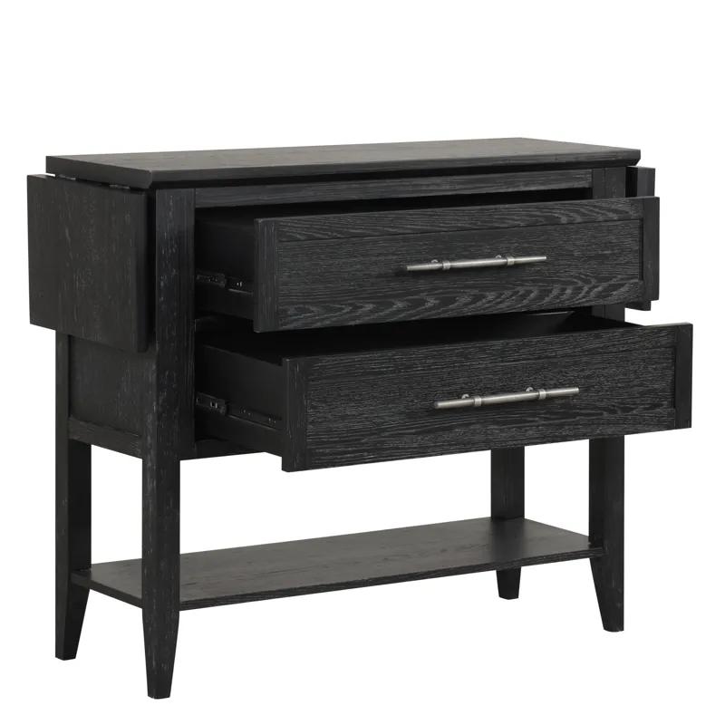 Sable Crest Drop Leaf Server-Black
