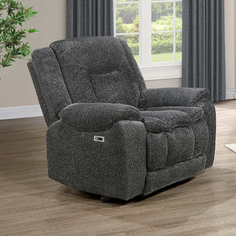 Stanwick Glider Recliner W/Power Footrest-Gray