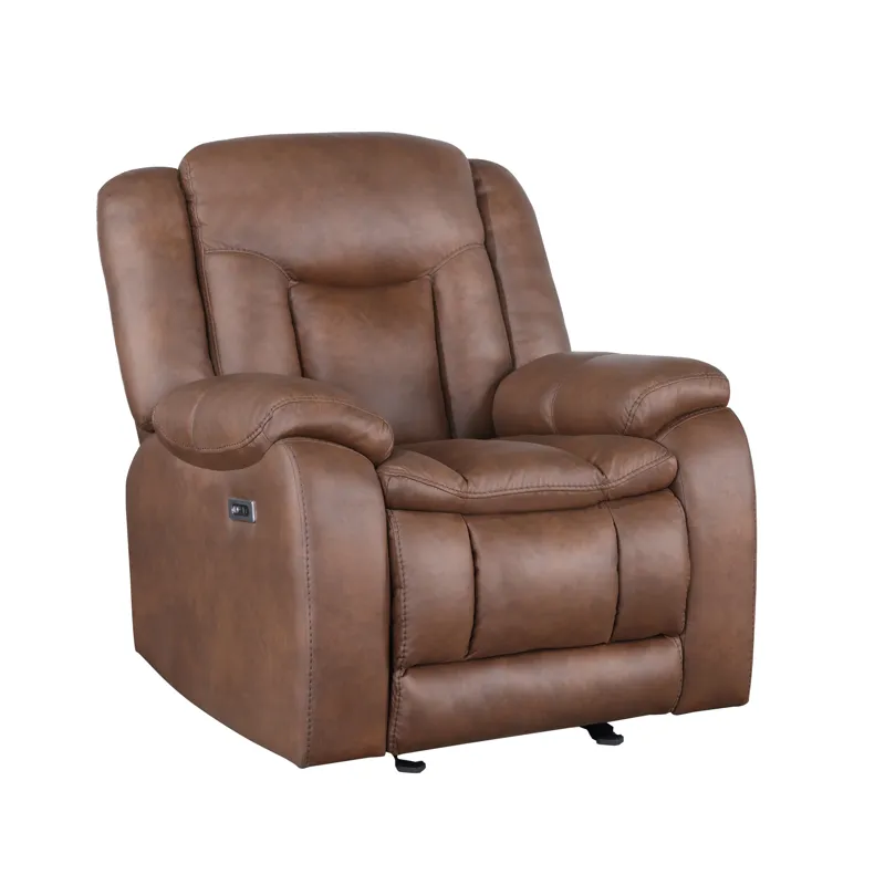 Morello Glider Recliner W/Power Footrest Brown