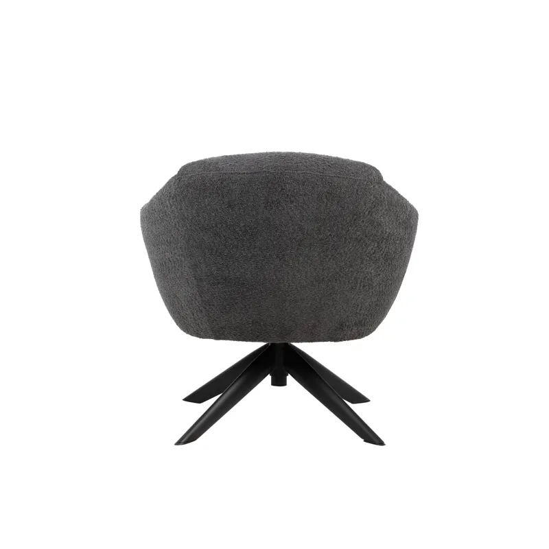 Fleming Gray Boucle Swivel Lounge Chair(1 Per Carton)