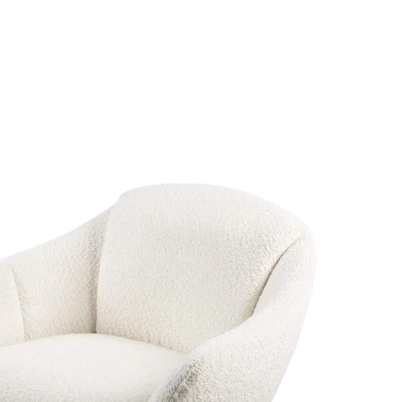 Fleming Ivory Boucle Swivel Lounge Chair(1 Per Carton(New)