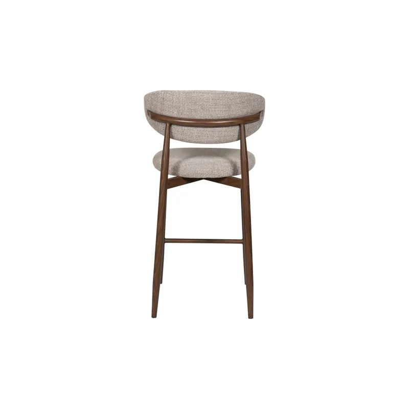 Royce Counter Chair W/Walnut Metal Frame-Toast(2 Per Carton)