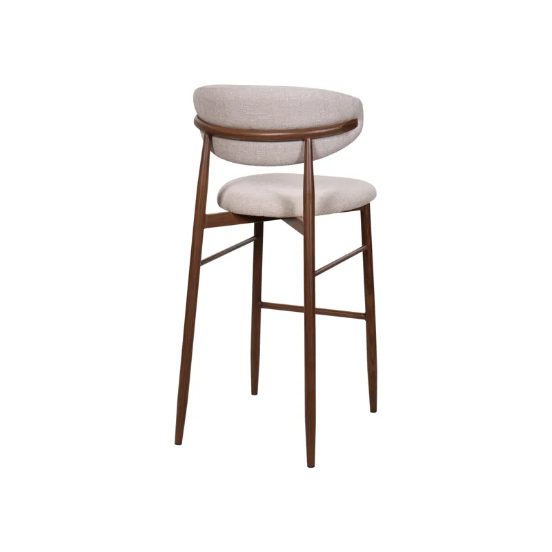 Royce Bar Chair W Walnut Metal Frame Toast(2 Per Carton)