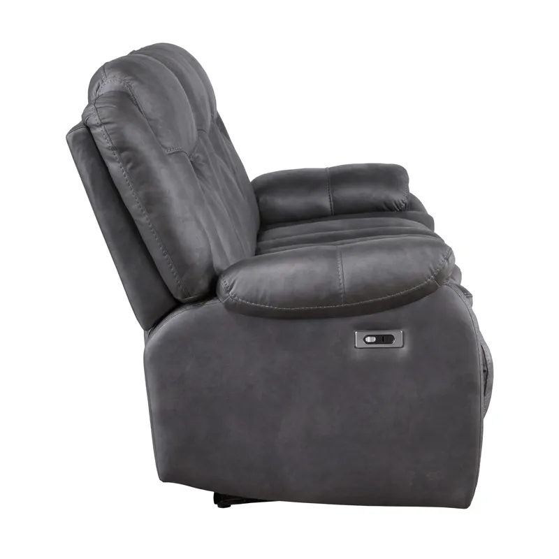Morello Sofa W/Power Footrest Gray
