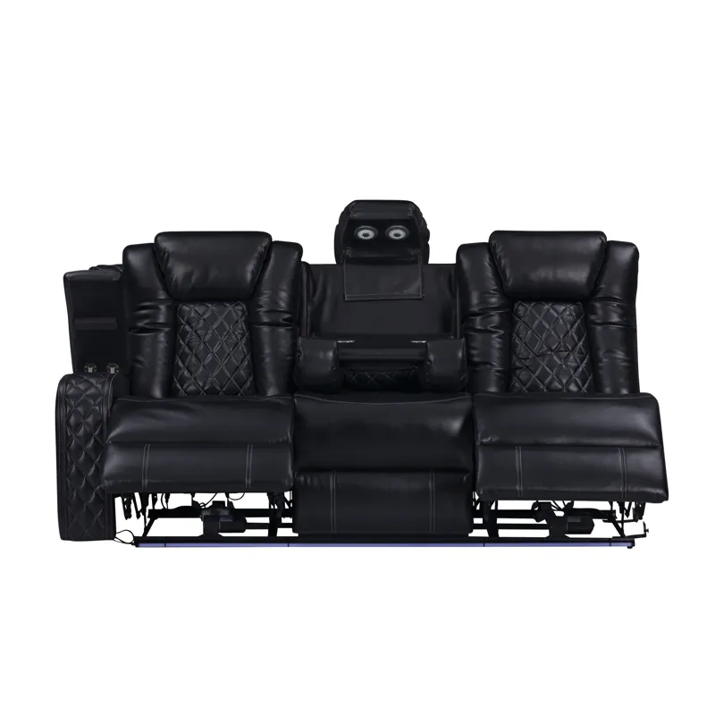 Orion II LAF Sofa W/Power Footrest & Headrest-Black
