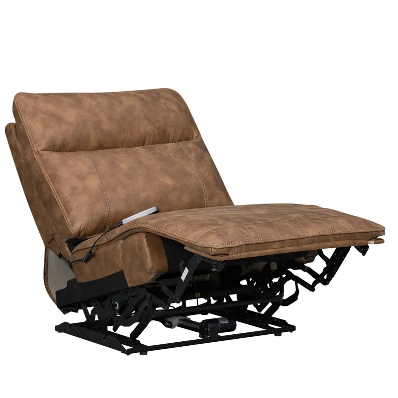 Kyra Armless Recliner W/Power Headrest, Footrest, Massage, Heat-Saddle