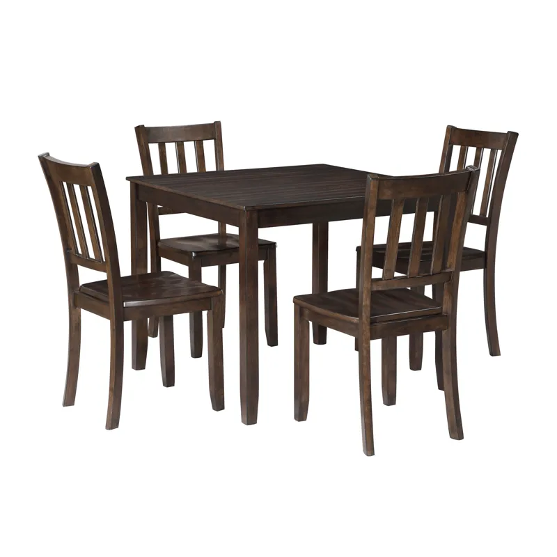 Stellan 5 PC Dining Set, Table & 4 Chairs-Black Cherry